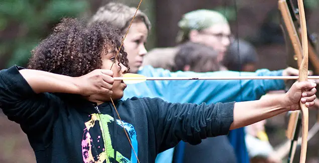 Archery camp on the range
