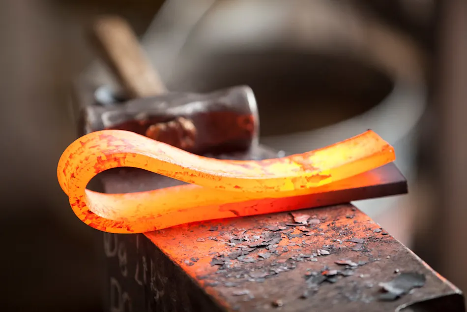Blacksmithing at the Trackers forge